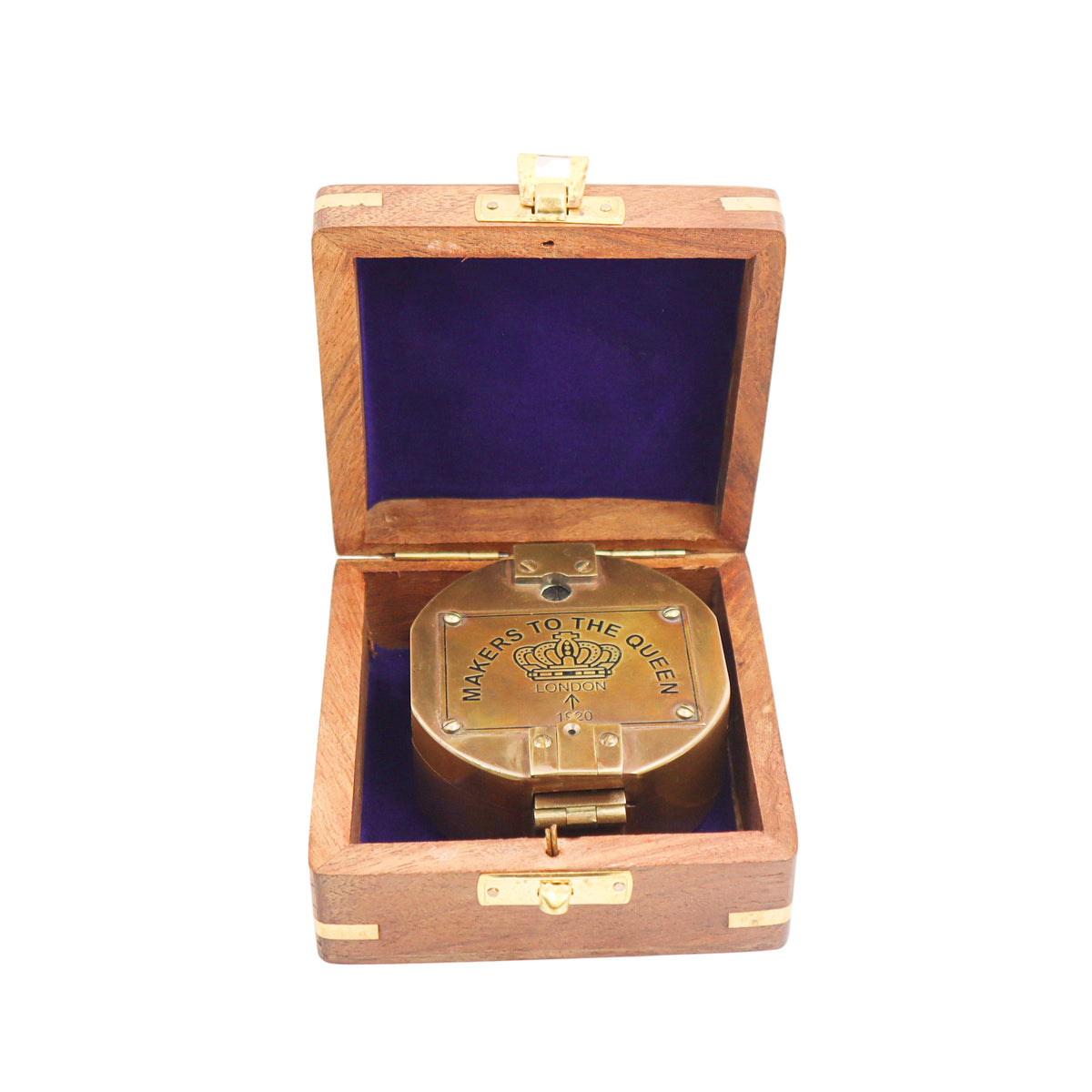 Personalised Brunton Compass with Wooden Box
