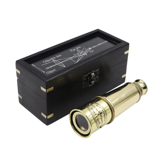 Personalised Brass Telescope with Box