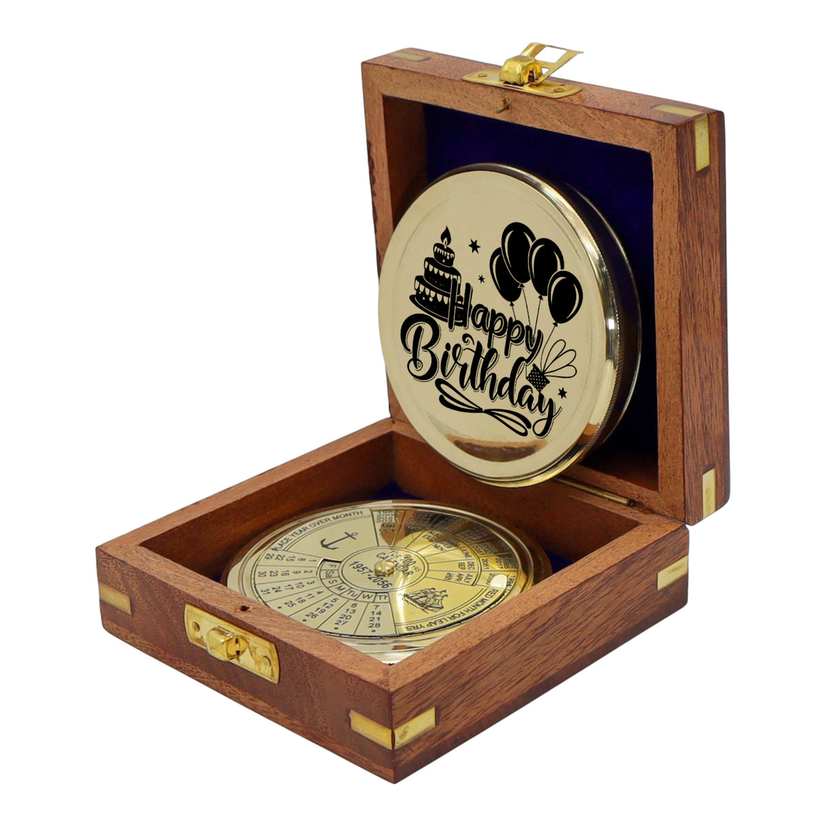 Personalised 100 Year Brass 3-Inch Calendar Compass