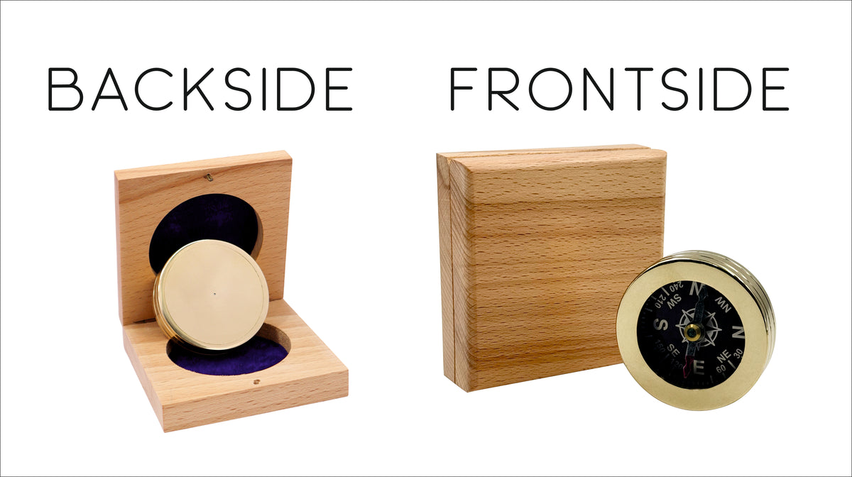 Personalised Brass Collar Compass