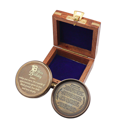 Personalised Calendar Compass Gift for 18th Birthday