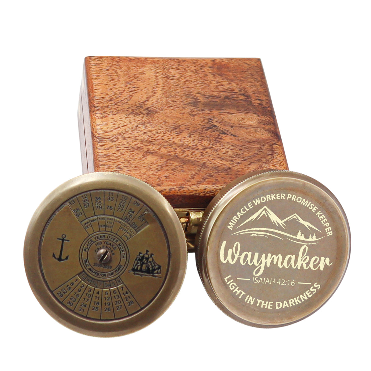 Personalised 100 Year Calendar Compass Gift for Baptism