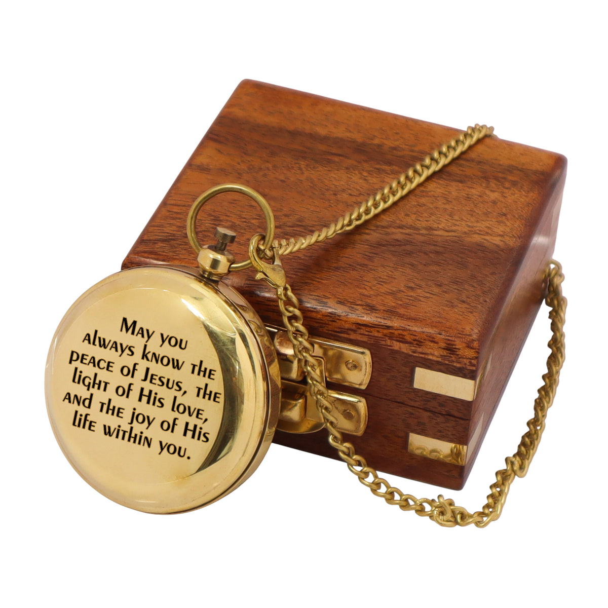 Personalised 2-Inch Brass Sundial Compass
