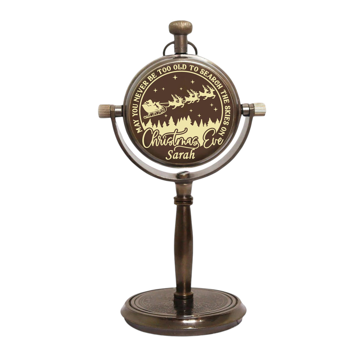 Personalised Christmas Desk Clock
