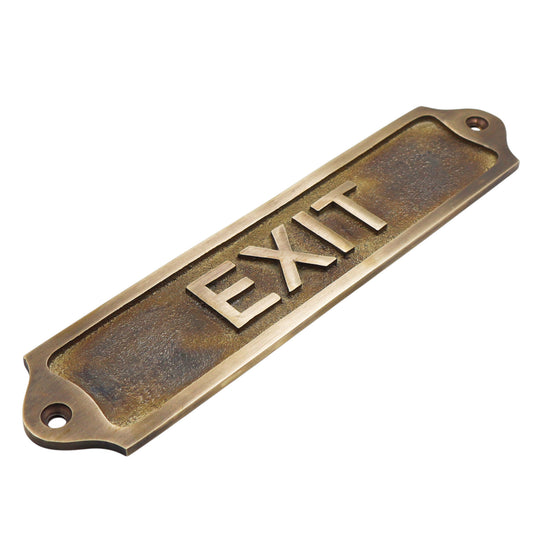 Engraved Brass Exit Plaque