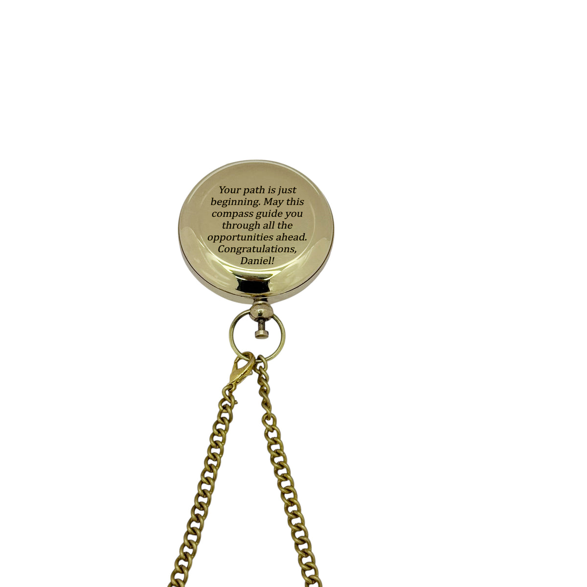 Personalised Graduation Push Button Compass