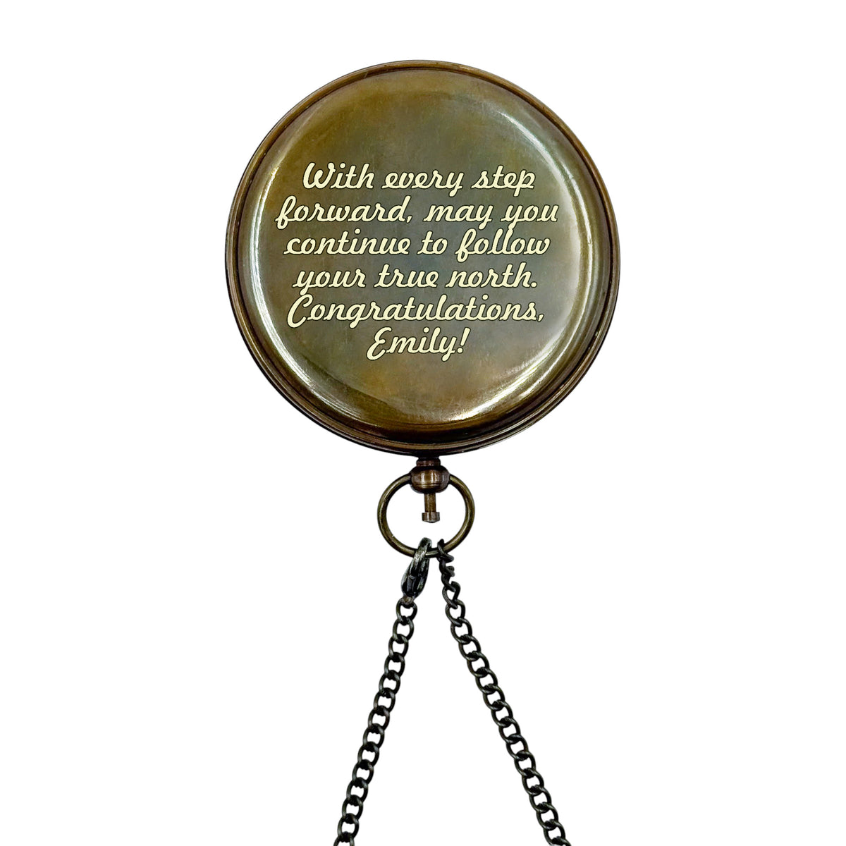 Personalised 3-Inch Graduation Sundial Compass Gift