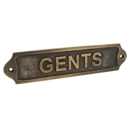 Custom Antique Style Gents Wall Plaque