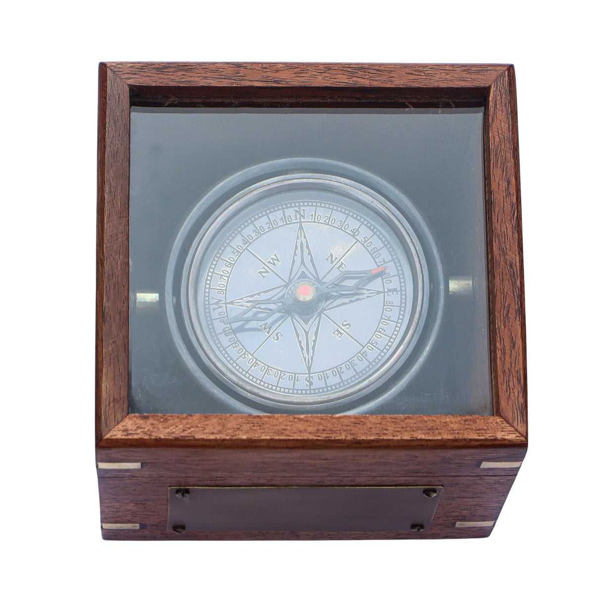 Personalised Gimbal Compass with Bronze Plaque