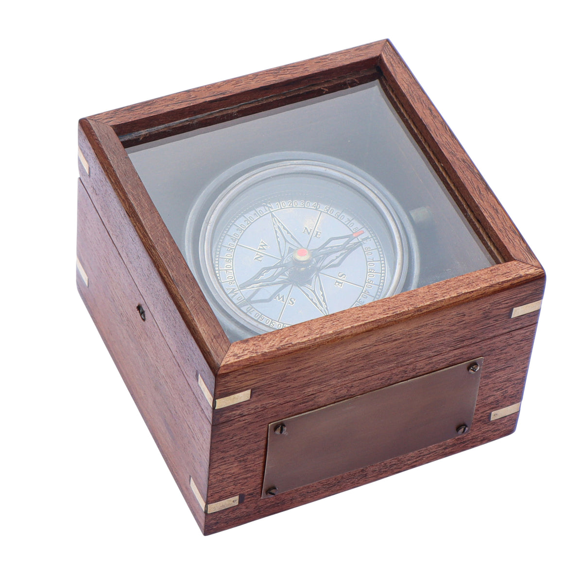 Personalised Gimbal Compass with Bronze Plaque