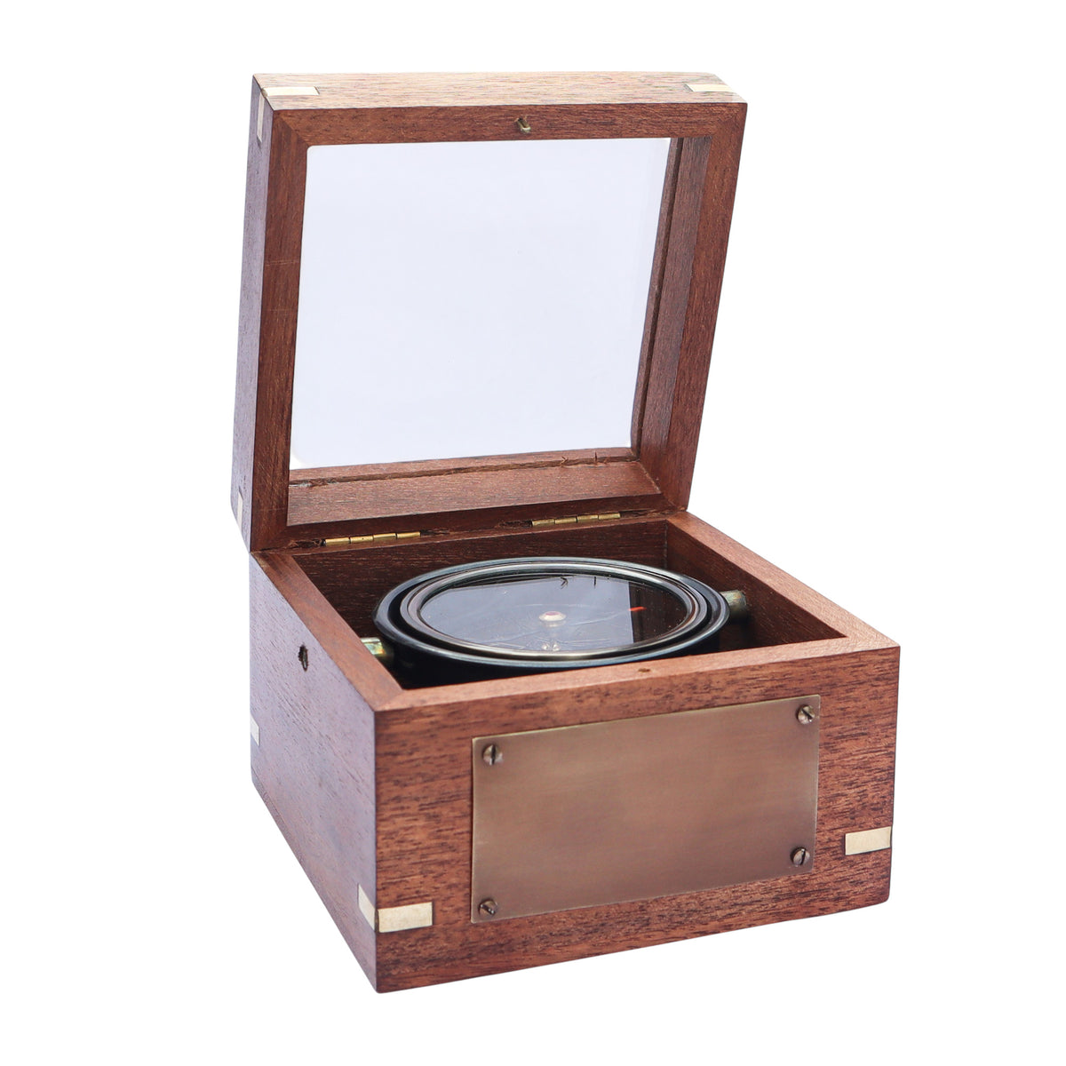 Personalised Gimbal Compass with Bronze Plaque