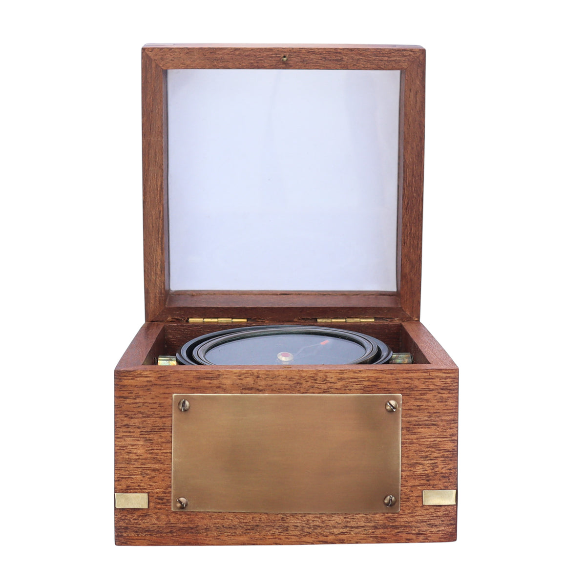 Personalised Gimbal Compass with Bronze Plaque