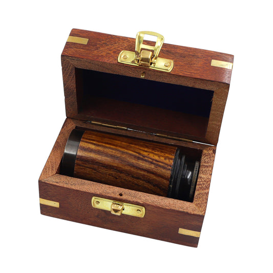 6-Inch The Westminster Gunmetal & Wood Telescope