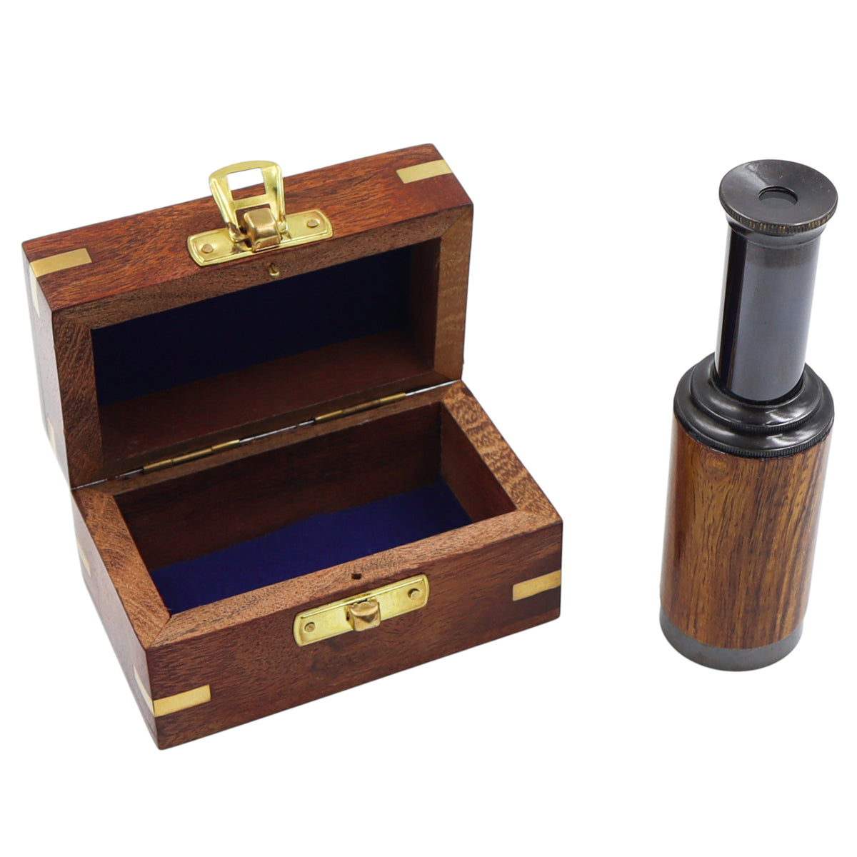 6-Inch The Westminster Gunmetal & Wood Telescope