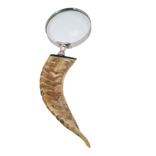 Hand Held Magnifier with Horn Handle