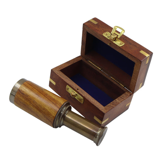 6-Inch The Westminster Bronze & Wood Telescope