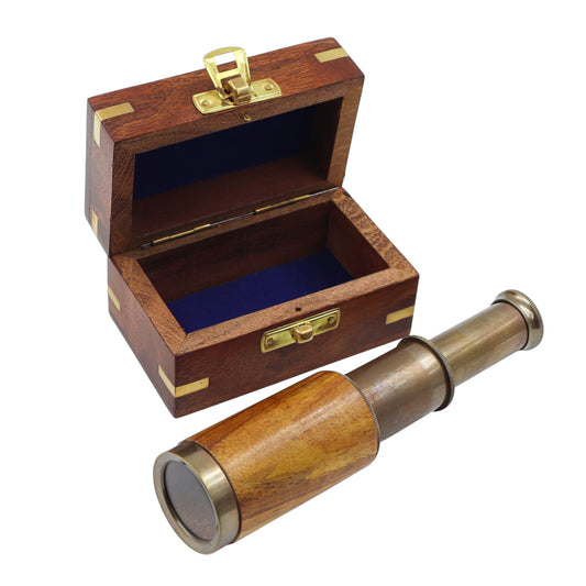 6-Inch The Westminster Bronze & Wood Telescope