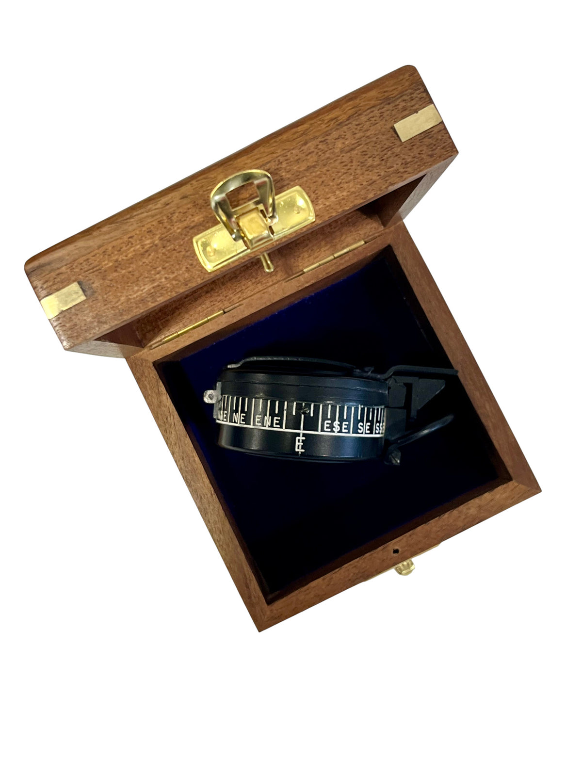 Vintage H. Browne & Son London Compass with Wooden Box