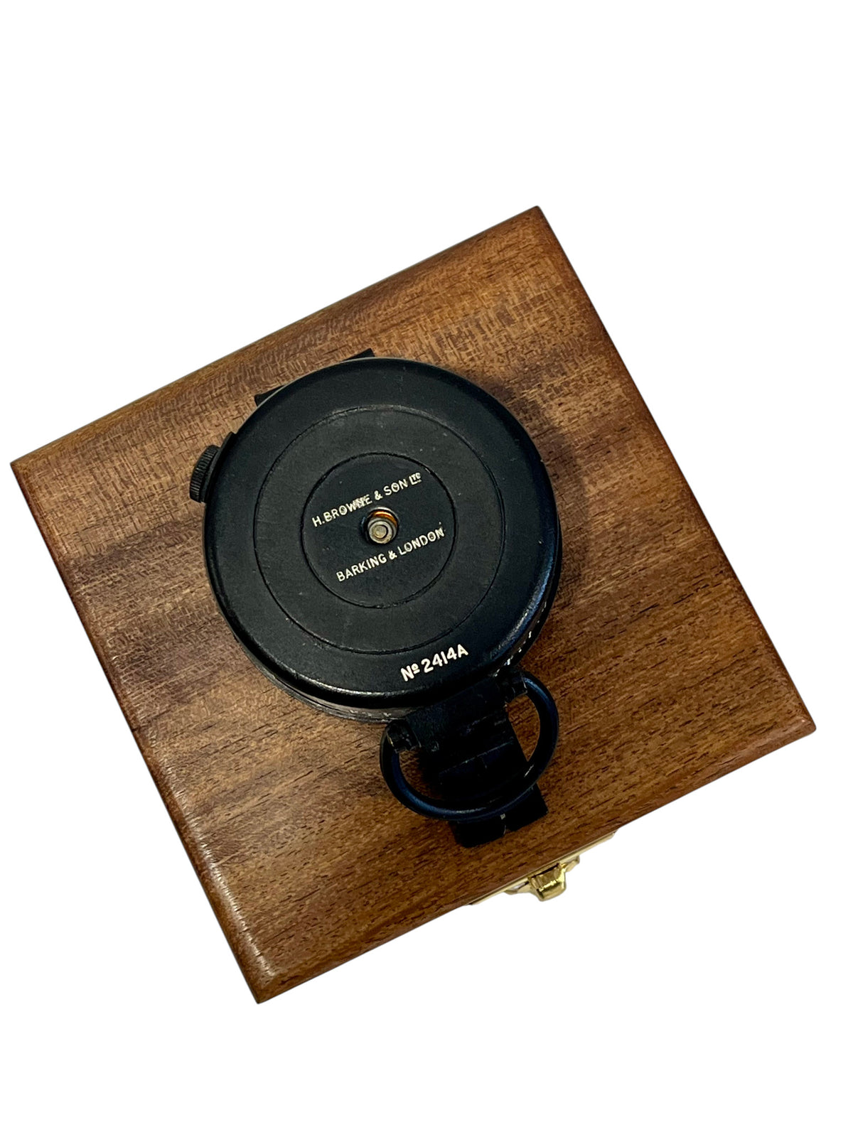 Vintage H. Browne & Son London Compass with Wooden Box