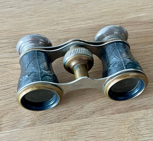 Vintage Opera Glasses with Embossed Deer