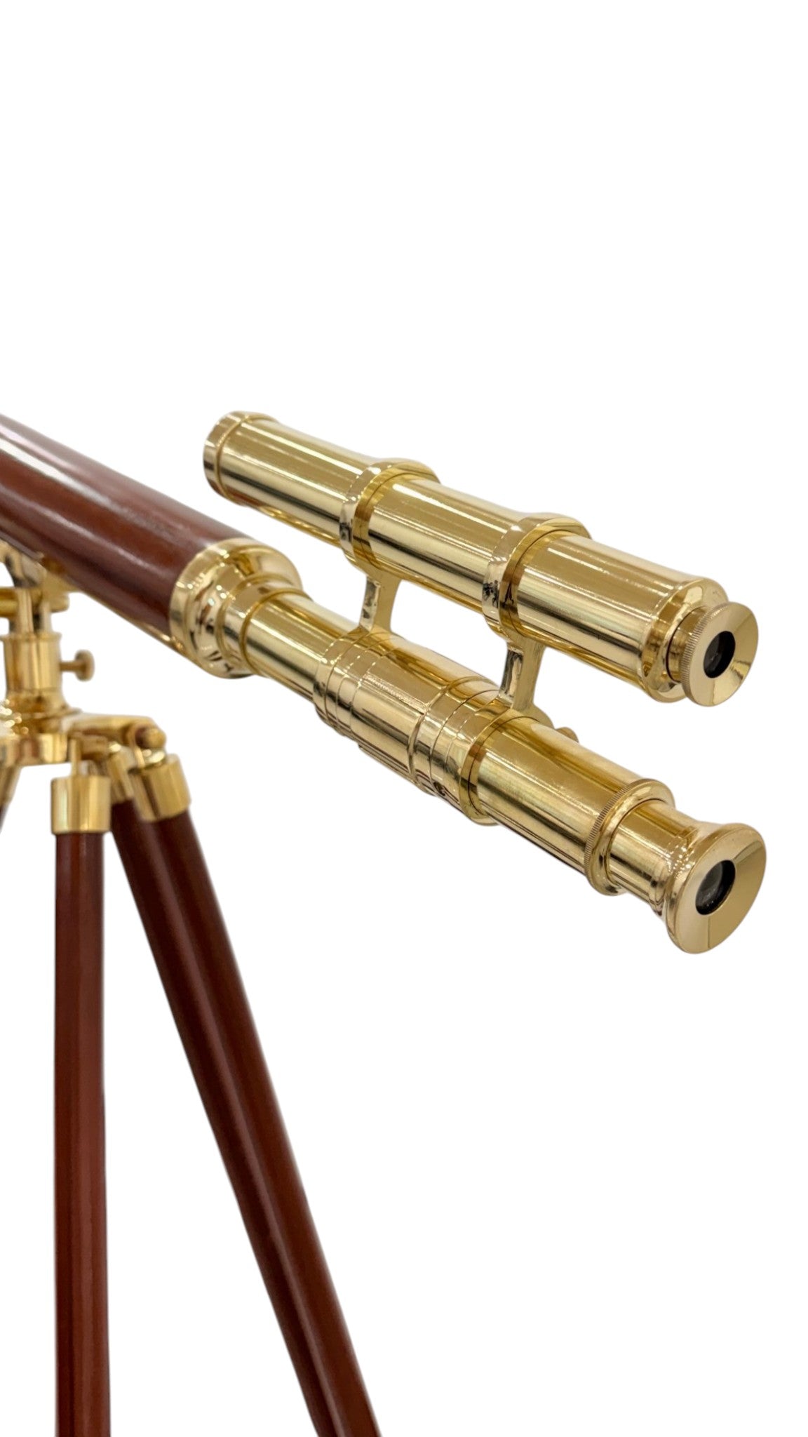 Personalised 60” Adjustable Brass & Wooden Telescope with Tripod