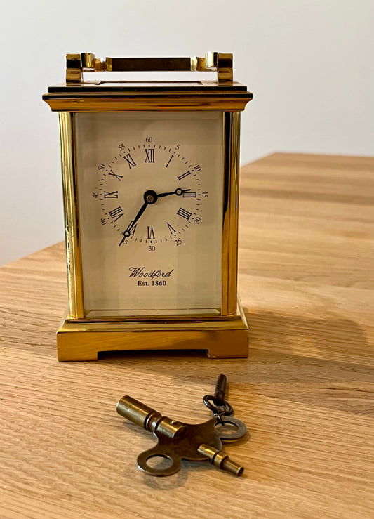 Personalised Woodford 8 Day Traditional Mechanical Carriage Clock
