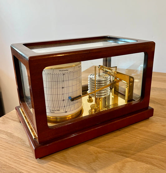 Vintage Barograph Sewills Of Liverpool with Mahogany Case