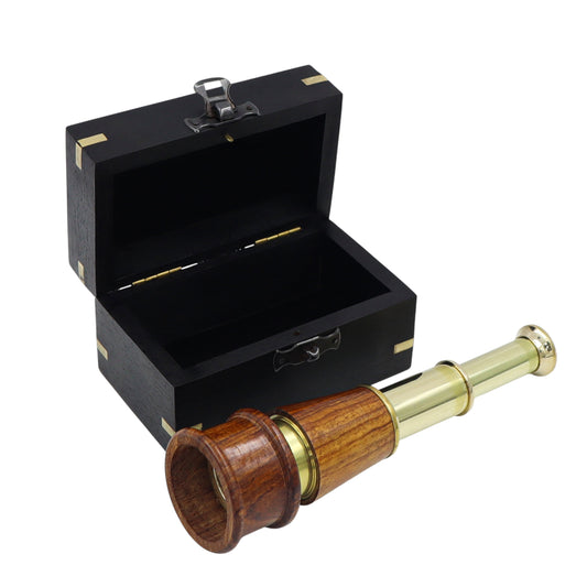 7-Inch The Admiral Brass & Wood Telescope