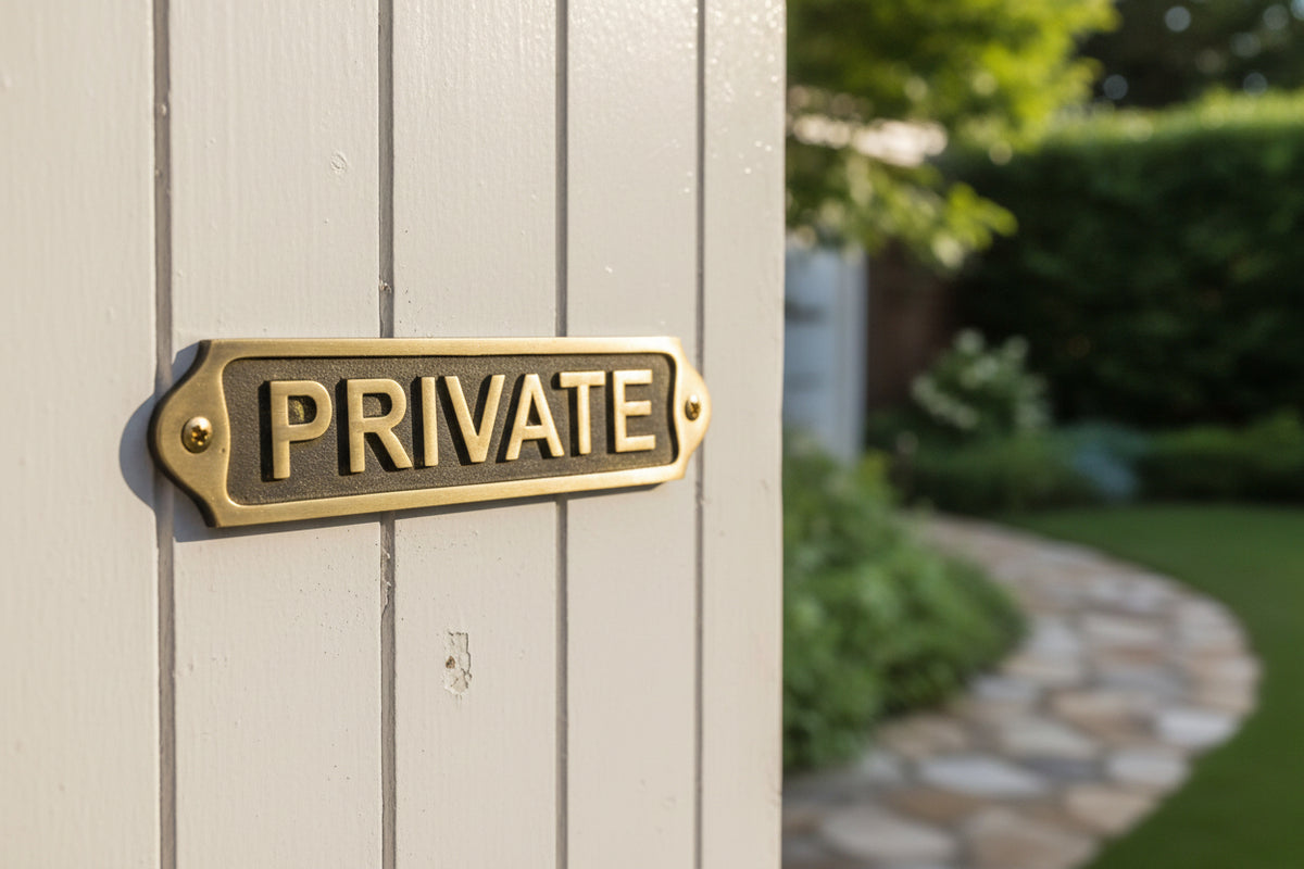 Private Brass Door Plaque