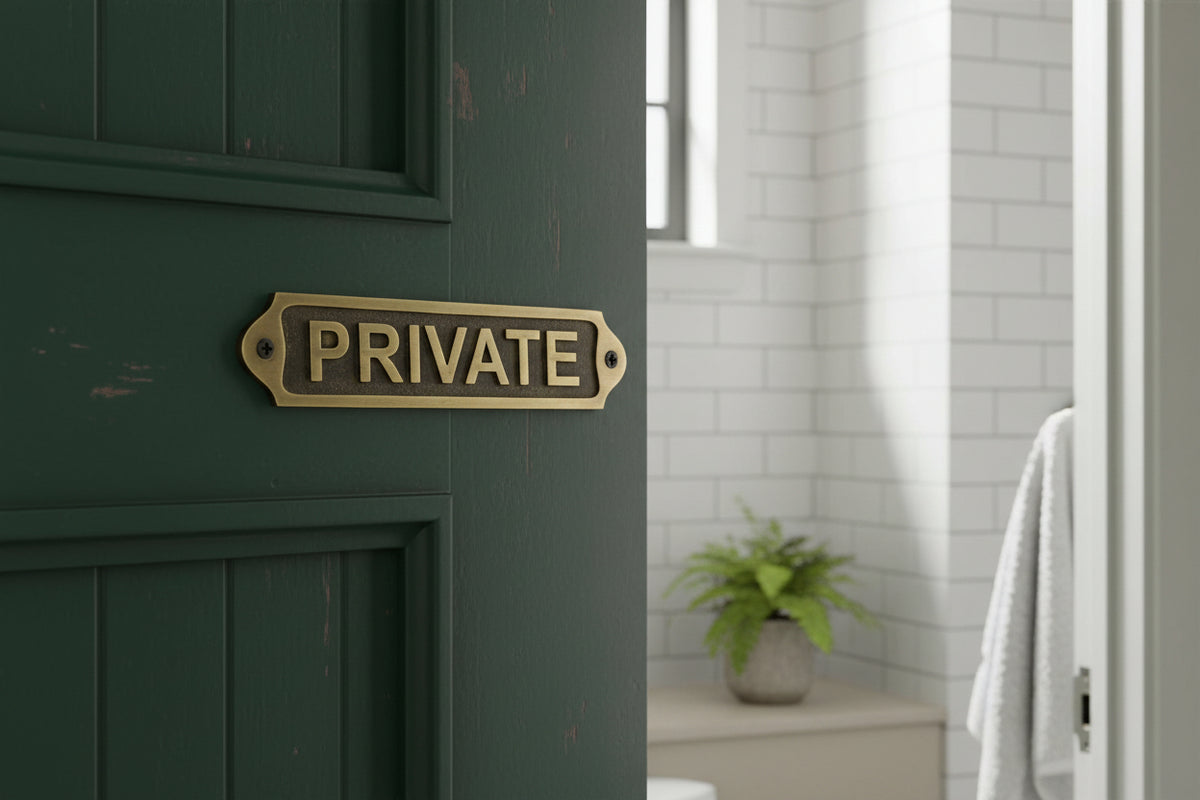 Private Brass Door Plaque