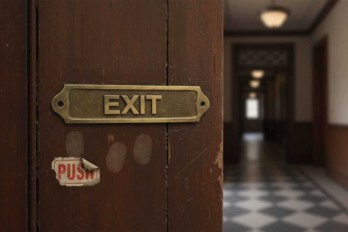 Engraved Brass Exit Plaque