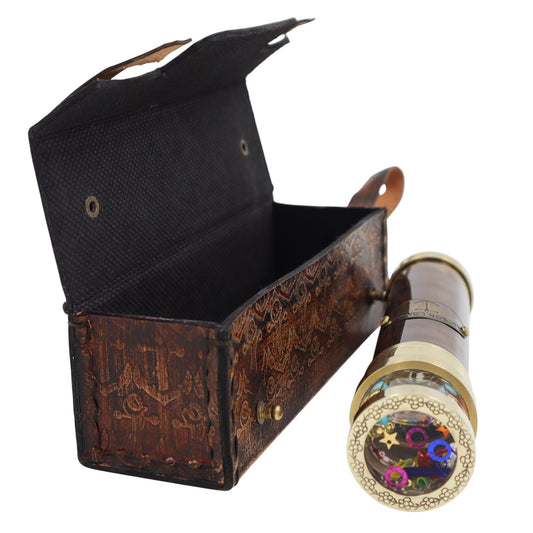 Liquid Kaleidoscope with Leather Case