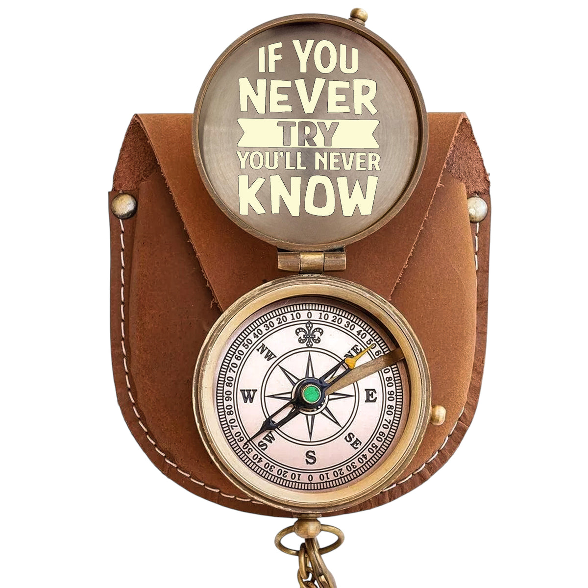 Personalised Compass with Motivational Quote Designs