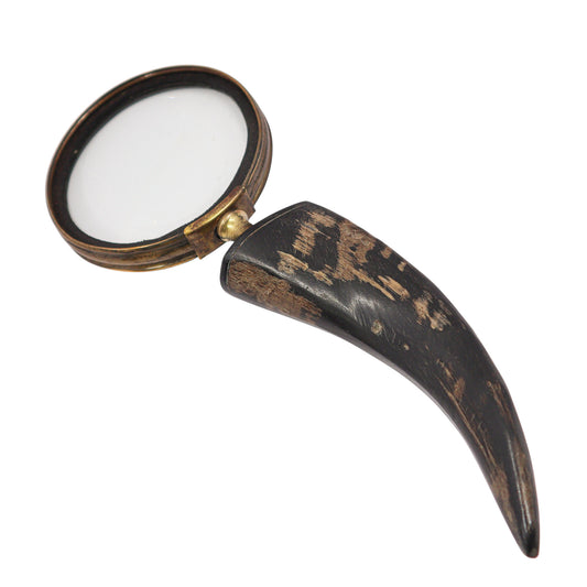 Magnifier Glass with Black Horn Handle