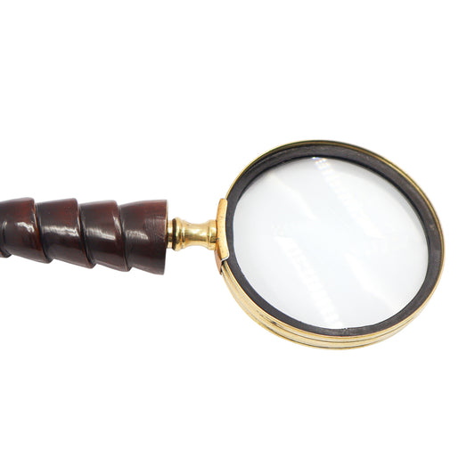 Magnifying Glass with Dark Wood Handle
