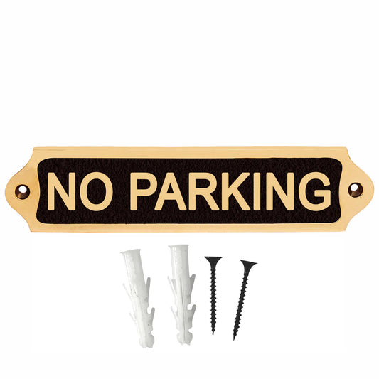 Custom No Parking Solid Brass Plaque