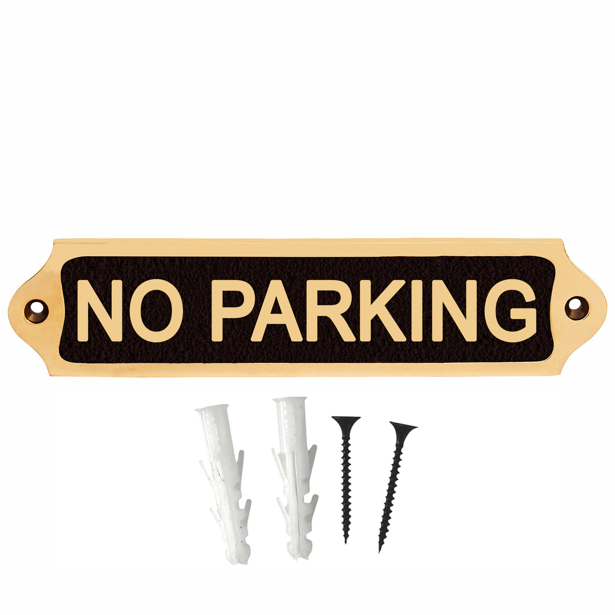 Custom No Parking Solid Brass Plaque