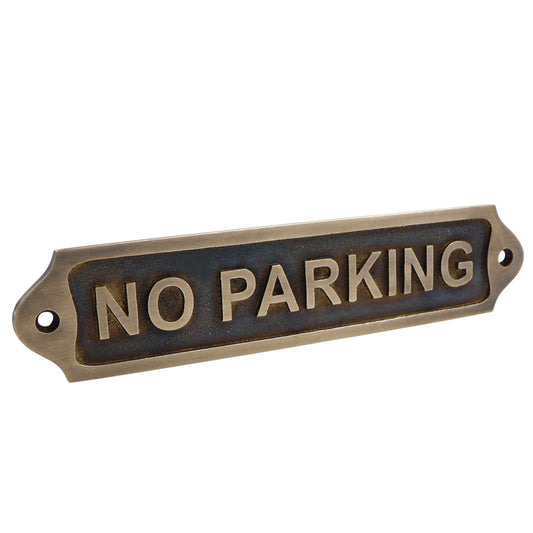 Custom No Parking Solid Brass Plaque