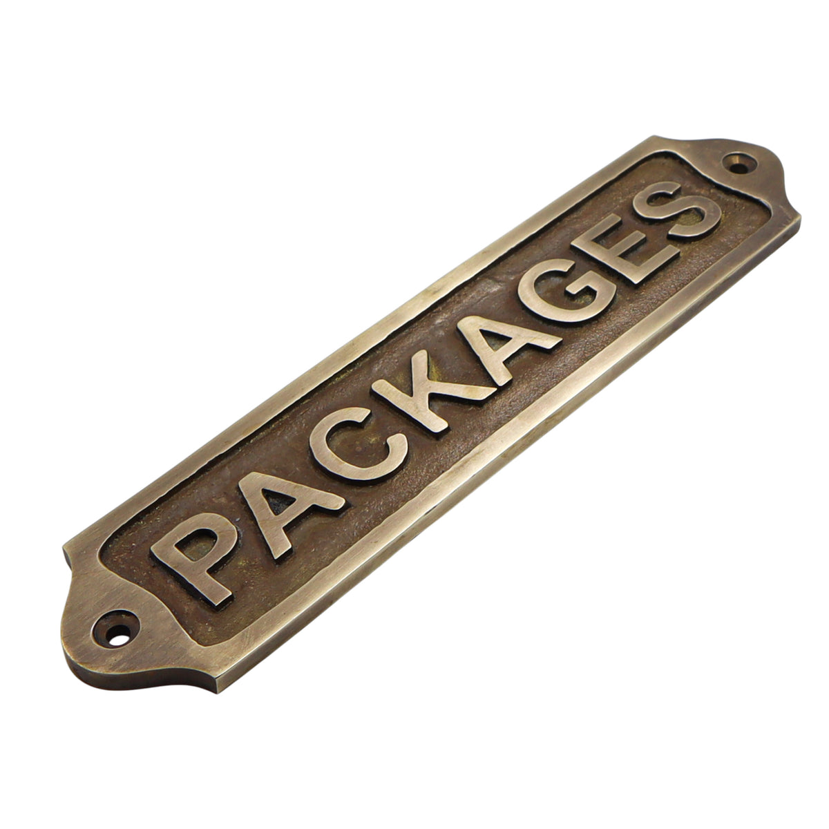 Packages Solid Brass Plaque
