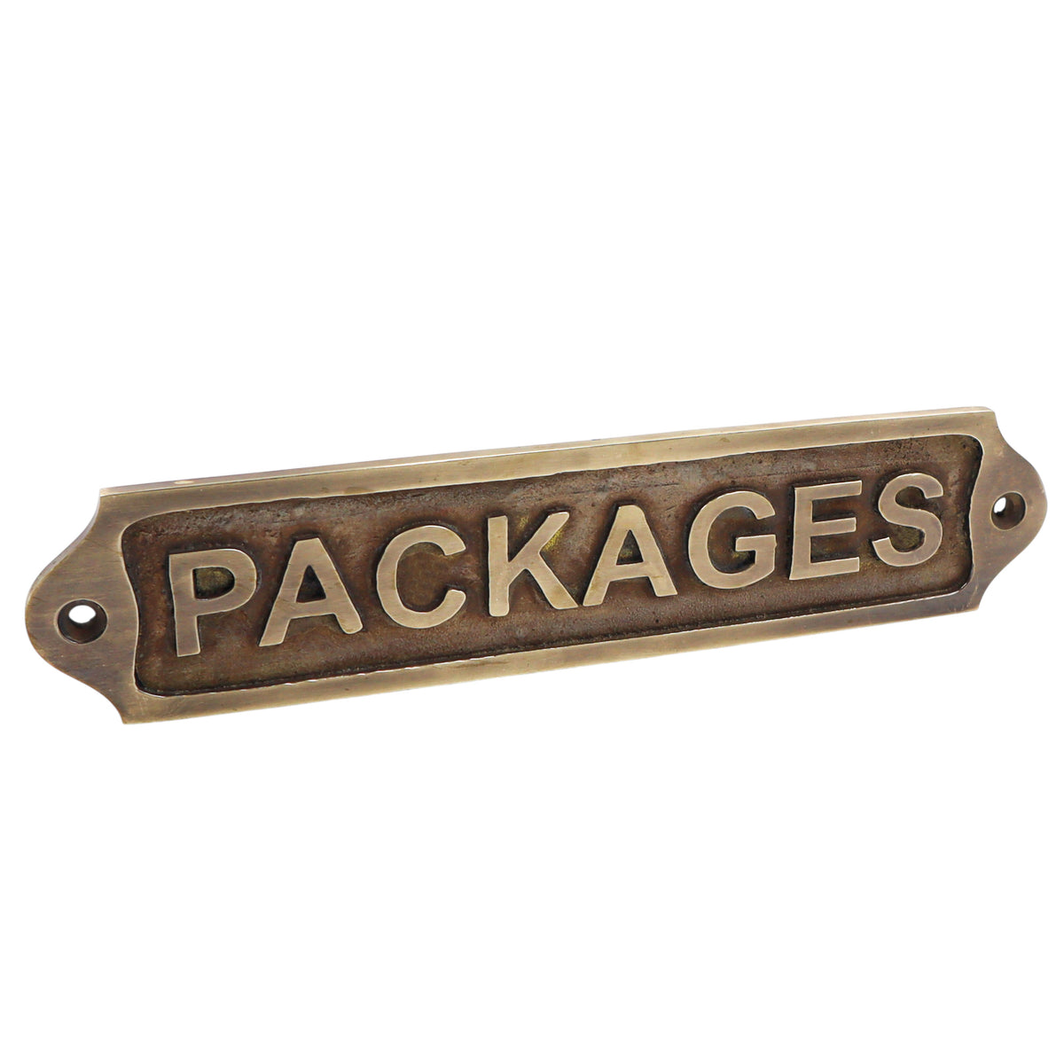 Packages Solid Brass Plaque