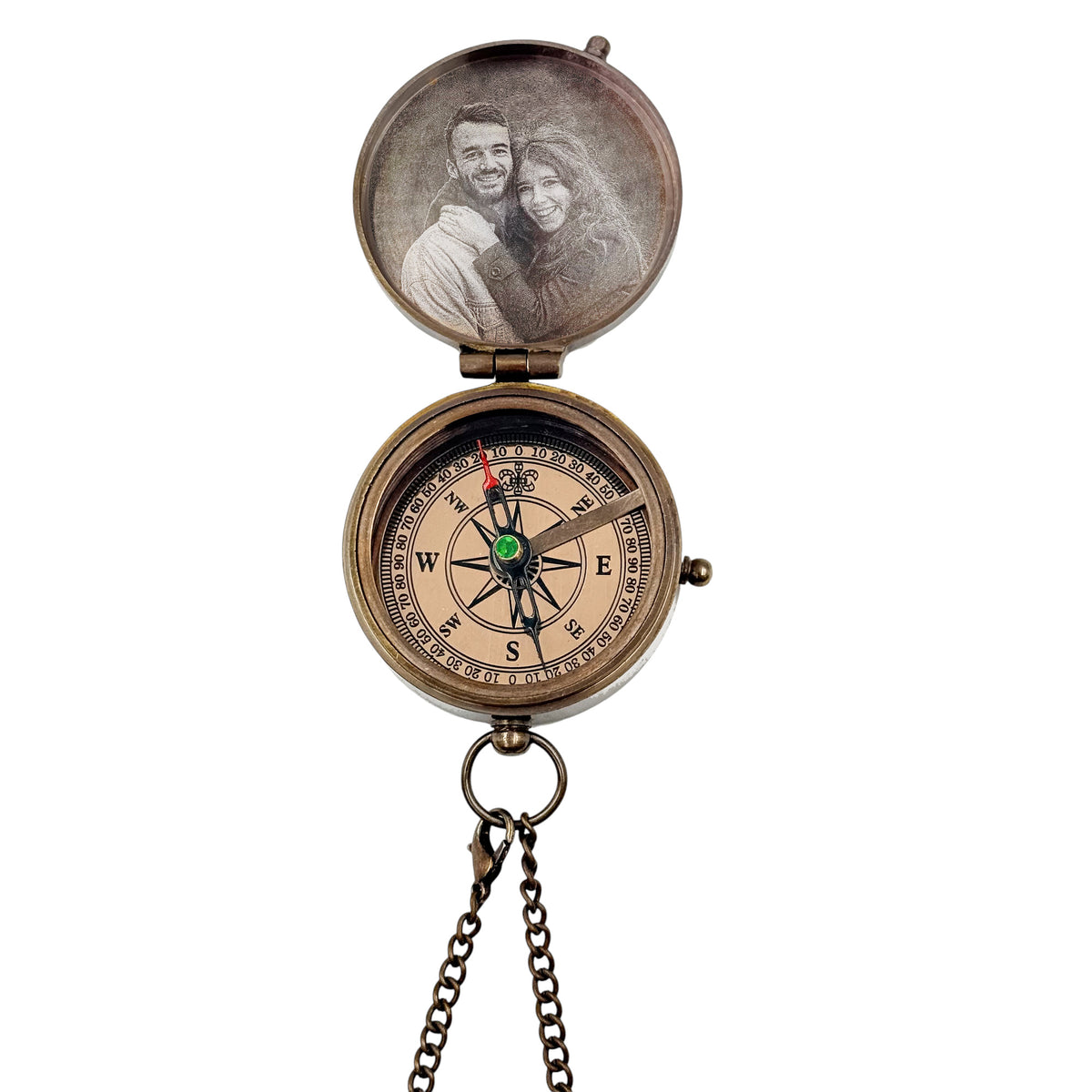 Personalized Photo Engraved Compass