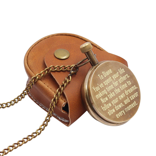 Personalized Pocket Watch Retirement Gift