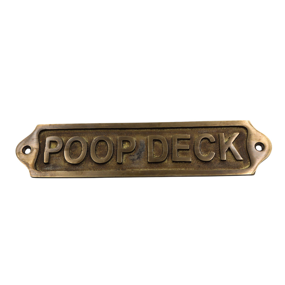 Poop Deck Solid Brass Plaque