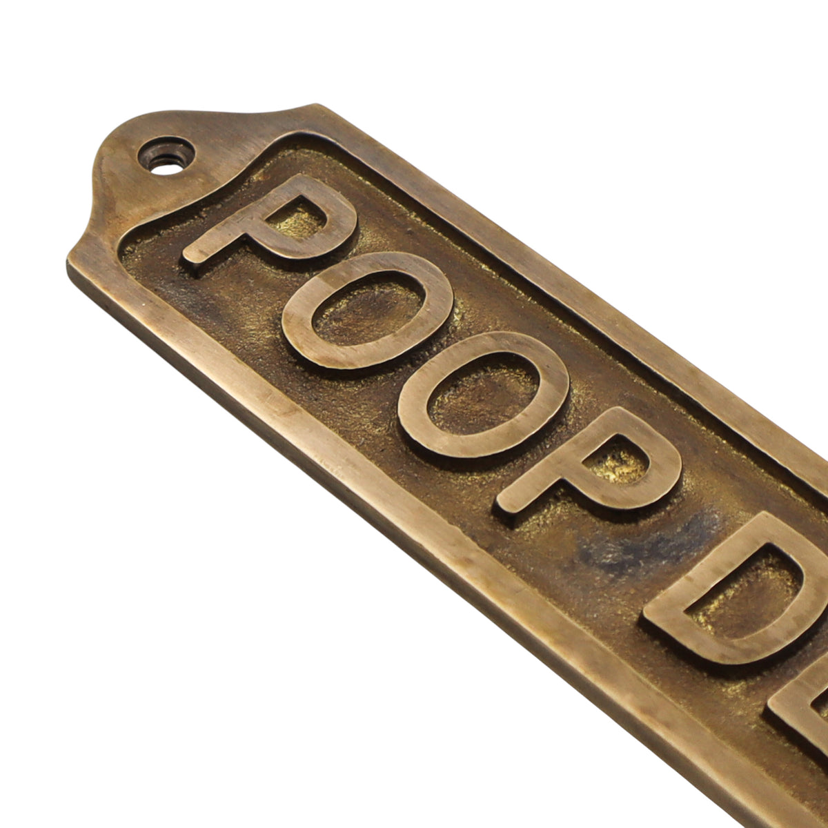 Poop Deck Solid Brass Plaque