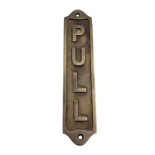Custom Pull Solid Brass Plaque
