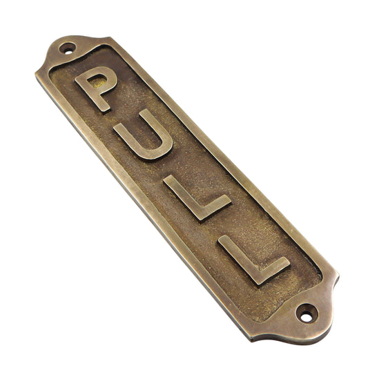 Custom Pull Solid Brass Plaque