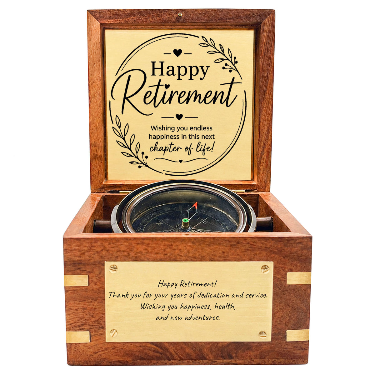 Personalised Royal Gimbal Compass with Brass Plaque