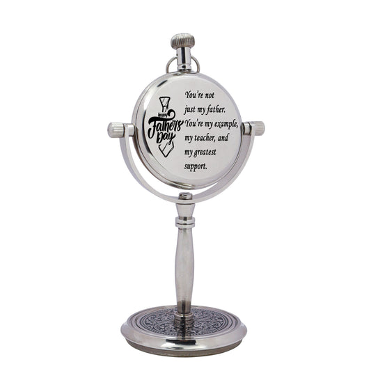 Personalised Chrome Desk Clock for Father's Day Gift