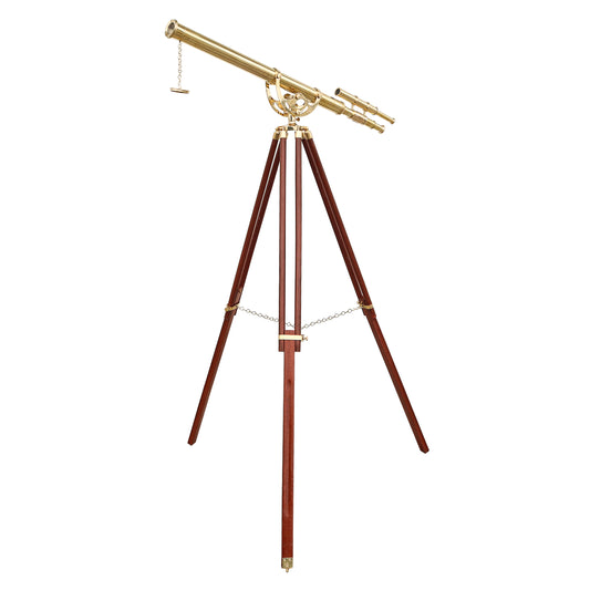 60-Inch Vintage Style Nautical Telescope with Wooden Stand