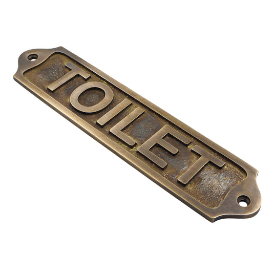 Toilet Solid Brass Plaque